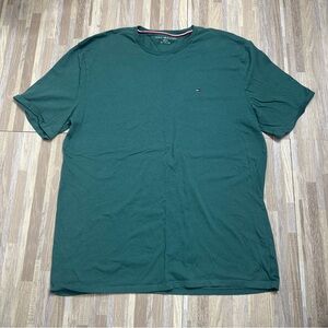Tommy Hilfiger Men's Green Crew Neck T-Shirt, Size XXL